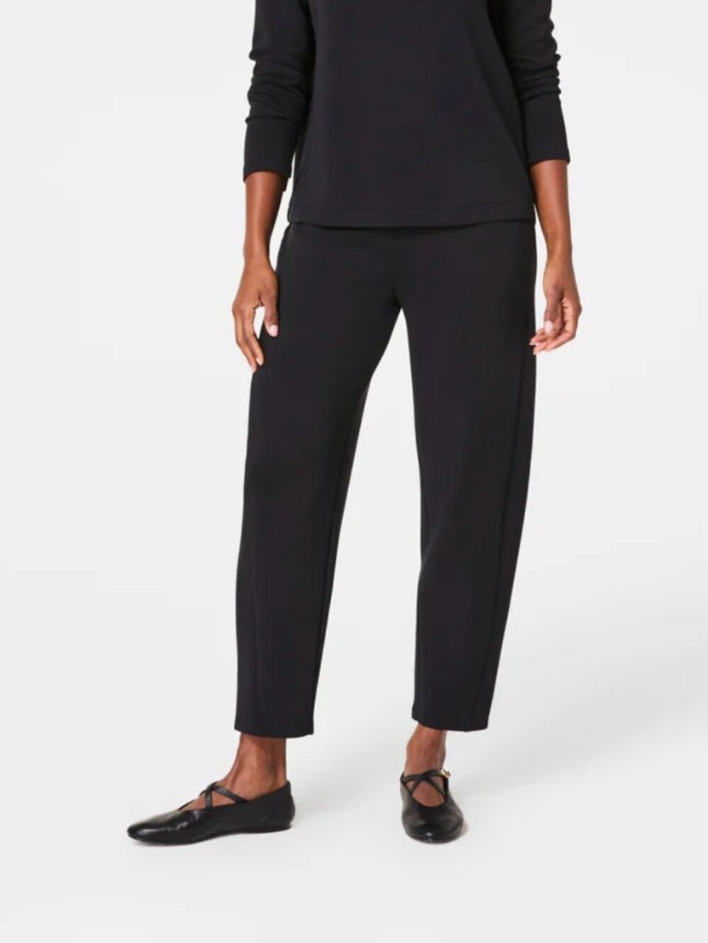 SPANX AirEssentials® Barrel Leg Pant - Black; Size M Tall